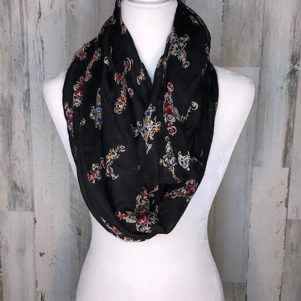 Rikka NWT Infinity cross scarf